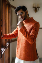 Load image into Gallery viewer, ER 2079 Crisp Orange Prince Coat for Men