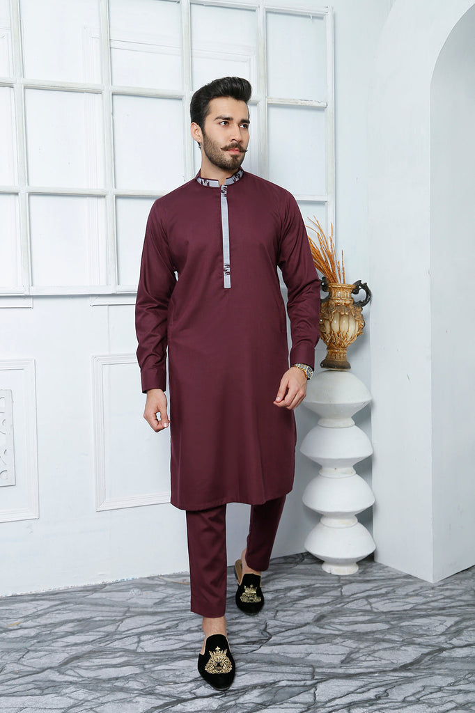 ER 476 Maroon Edge Republic Kurta Pajama For Men