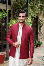 Load image into Gallery viewer, ER 2091 Exclusive Maroon Prince Coat wedding