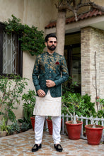 Load image into Gallery viewer, ER 2085 Green Copper Perfect Mehndi Prince Coat Men