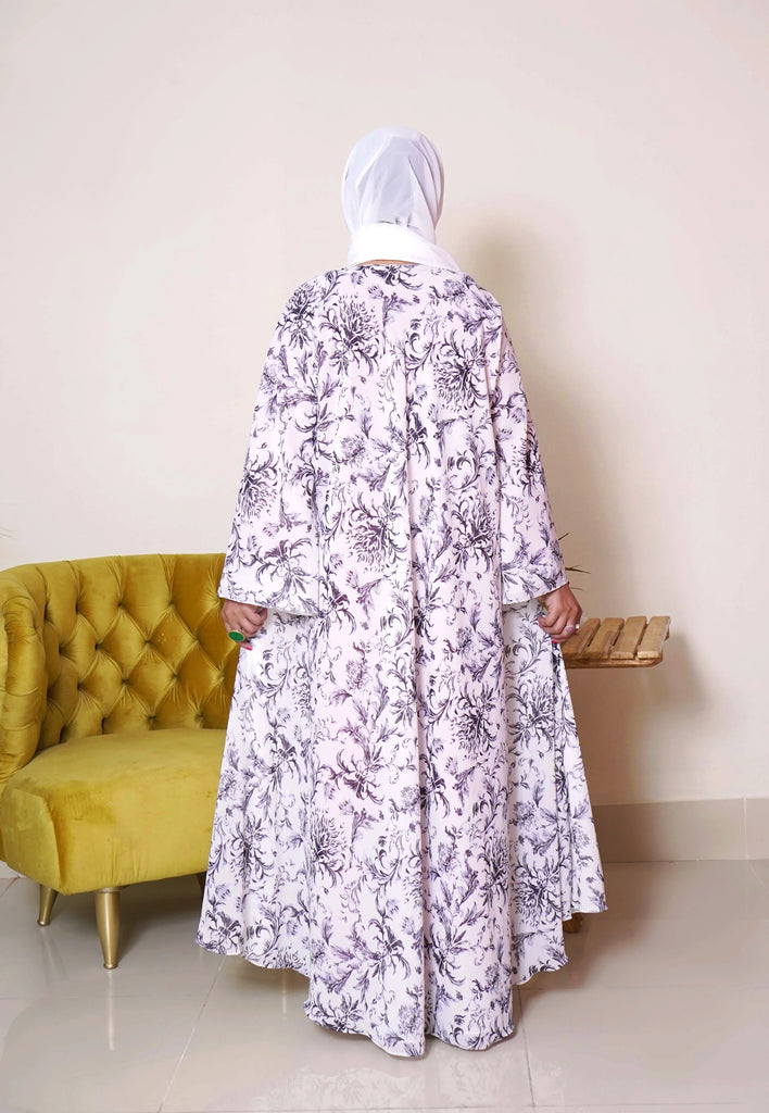 Stone Style Printed Abaya