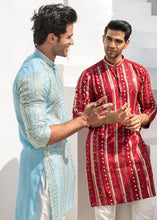 Load image into Gallery viewer, MR 53 Red Chanderi Kurta Pajama