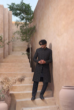 Load image into Gallery viewer, ER SH 101 Black Hand Work Sherwani For Groom