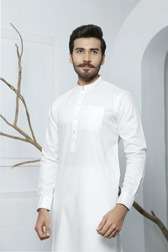 ER 475 White Edge Republic Kurta Pajama For Men