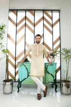 Load image into Gallery viewer, ER MR 37 Gold Mirror Embroidery Kurta Pajama