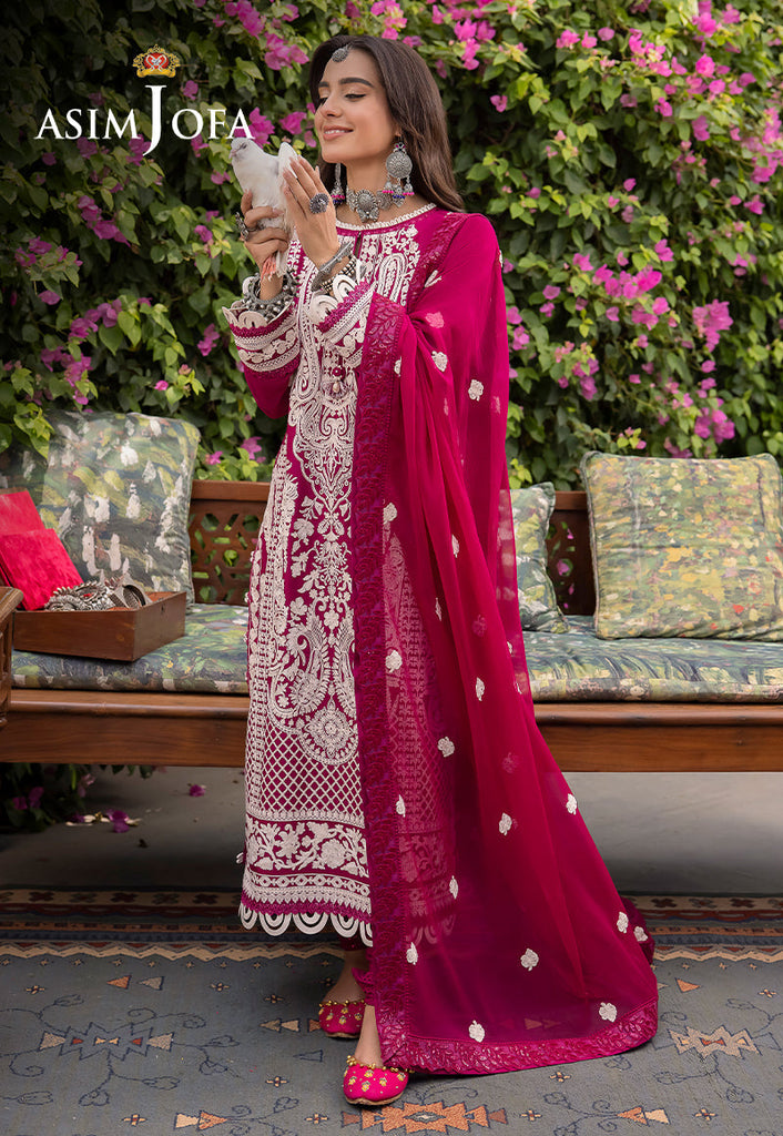 AJSW-18 EMBROIDERED LAWN SILK 3 PCS