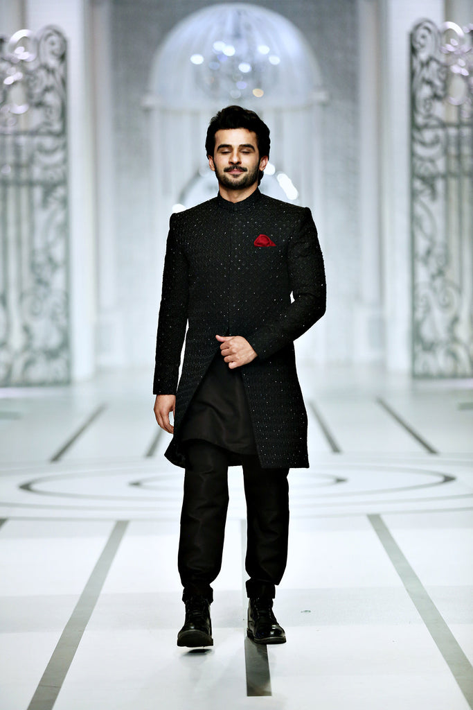 BCW 42 Black Sherwani