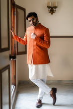 Load image into Gallery viewer, ER 2079 Crisp Orange Prince Coat for Men