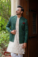 Load image into Gallery viewer, ER 2094 Green On Green Prince Coat wedding