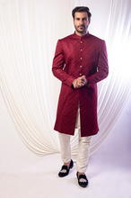 Load image into Gallery viewer, Maroon Elegance Sherwani