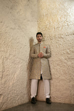 Load image into Gallery viewer, ER SH 108 Grey Gold Hand Work Sherwani For Groom