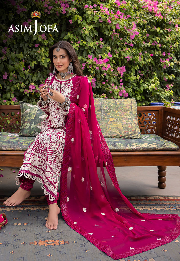 AJSW-18 EMBROIDERED LAWN SILK 3 PCS