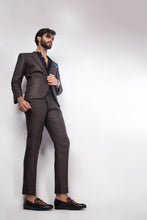 Load image into Gallery viewer, Oxford Checks Grey Suit Mens