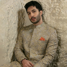 Load image into Gallery viewer, ER SH 108 Grey Gold Hand Work Sherwani For Groom