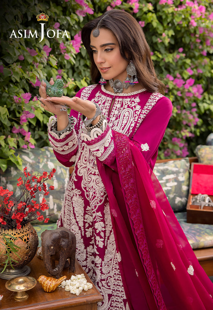 AJSW-18 EMBROIDERED LAWN SILK 3 PCS