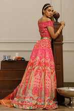 Load image into Gallery viewer, Threads &amp; Motifs - Embroidered Blouse With Printed Lehenga