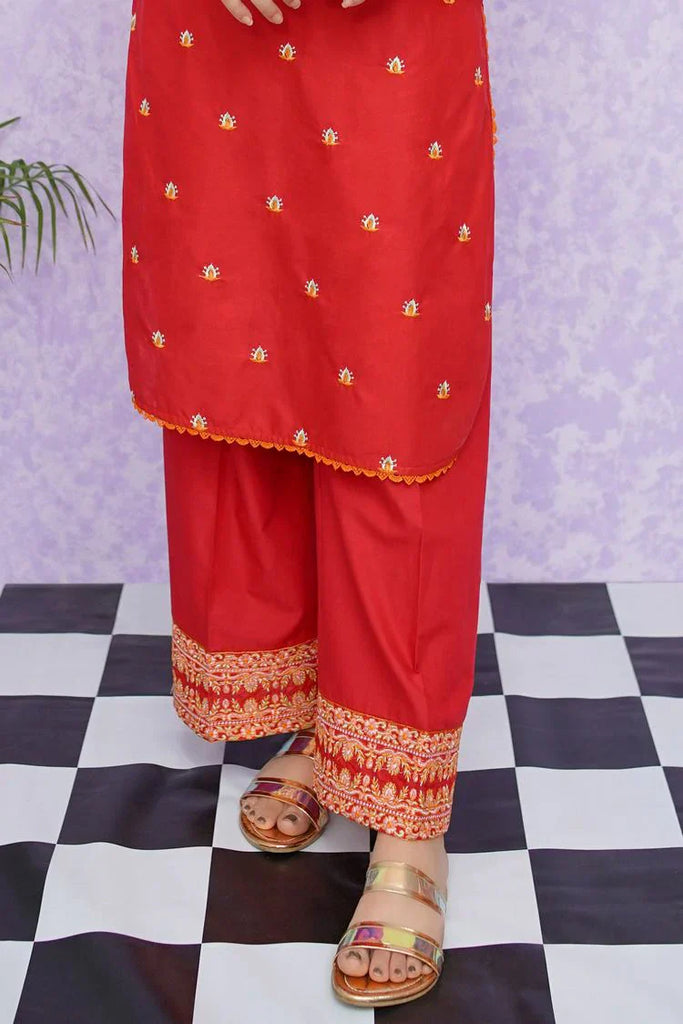 Modest - Girls Cotton Embroidered - 2 Piece Suit - 8475