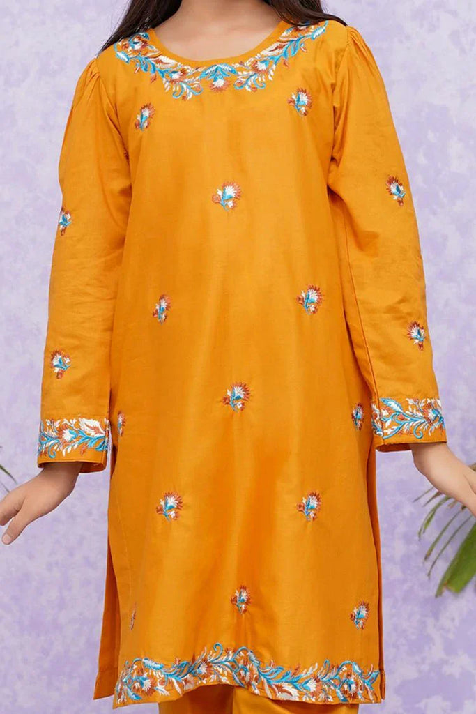 Modest - Girls Cotton Embroidered - 2 Piece Suit - 8485