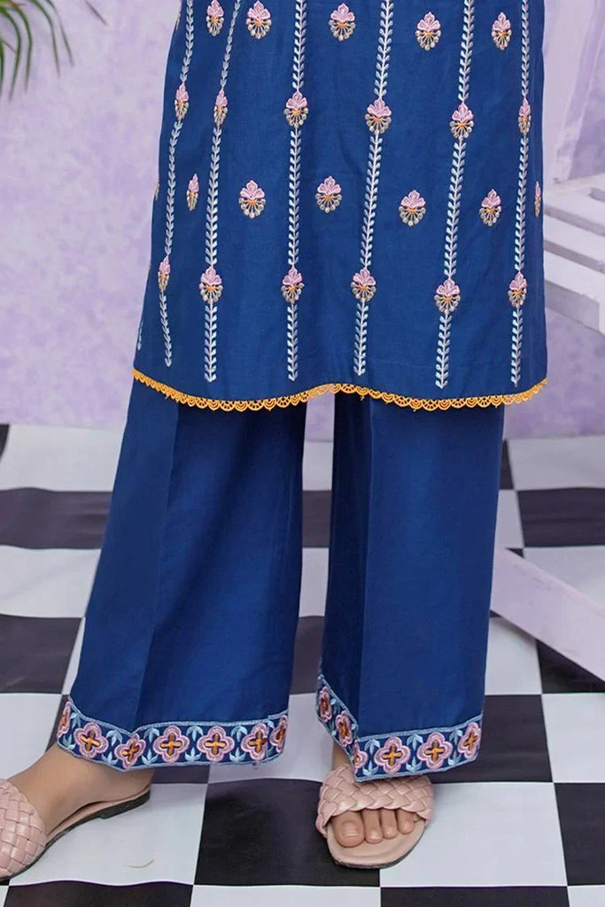 Modest - Girls Cotton Embroidered - 2 Piece Suit - 8495