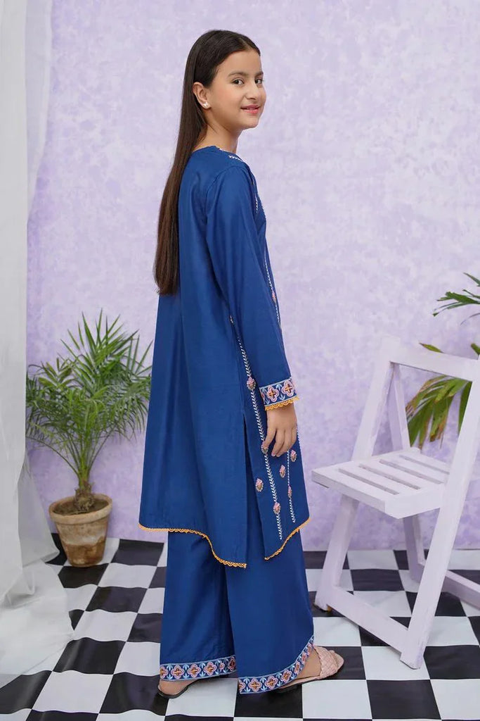 Modest - Girls Cotton Embroidered - 2 Piece Suit - 8495