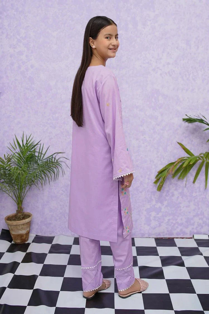 Modest - Girls Cotton Embroidered - 2 Piece Suit - 8535