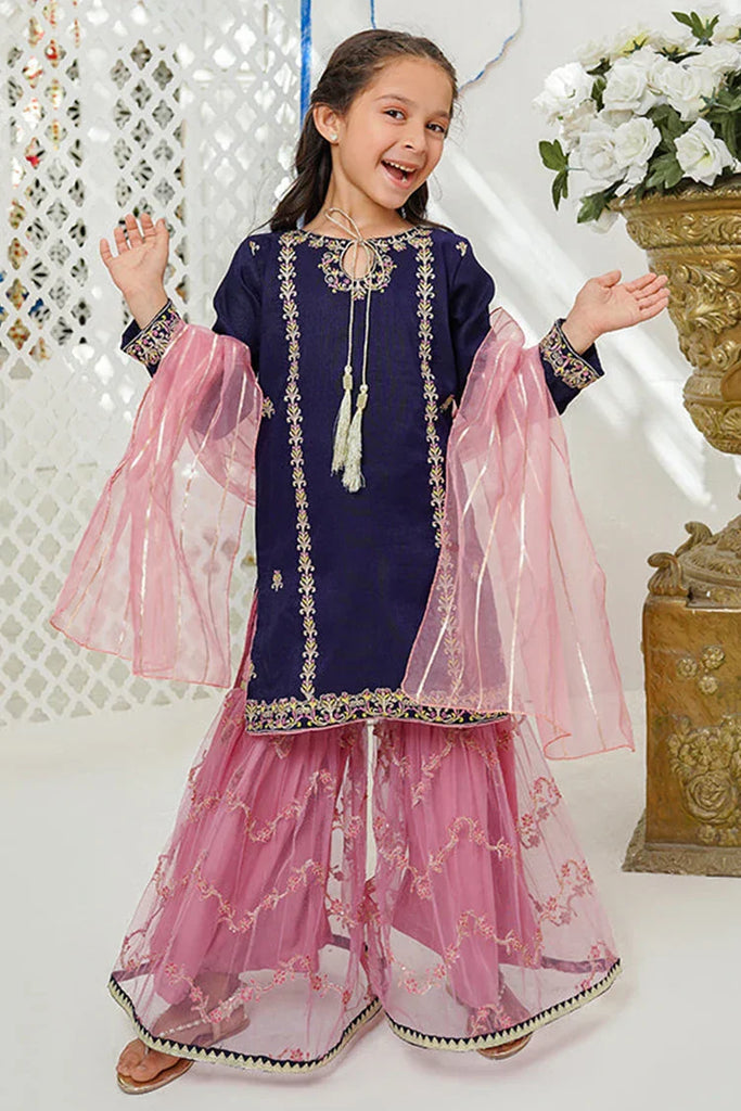 Modest - Embroidered Kids 3 Piece Suit - Gulnoor