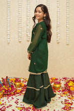 Load image into Gallery viewer, Chiffon 3 Piece Green Suit | 8765