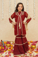 Load image into Gallery viewer, Chiffon 3 Piece Red Suit | 8765