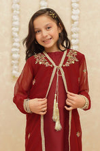 Load image into Gallery viewer, Chiffon 3 Piece Red Suit | 8765