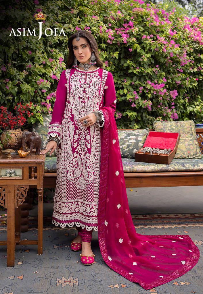 AJSW-18 EMBROIDERED LAWN SILK 3 PCS