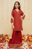 Rawsilk 3 Piece Maroon Suit | 9005