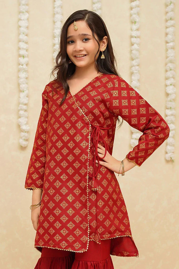 Rawsilk 3 Piece Maroon Suit | 9005