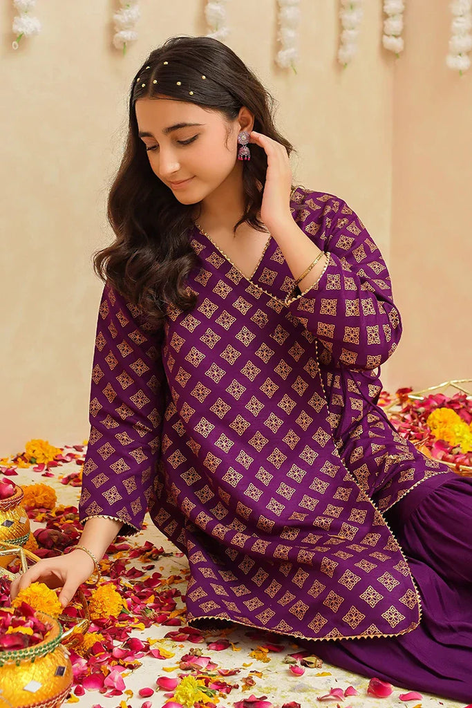 Rawsilk 3 Piece Purple Suit | 9005