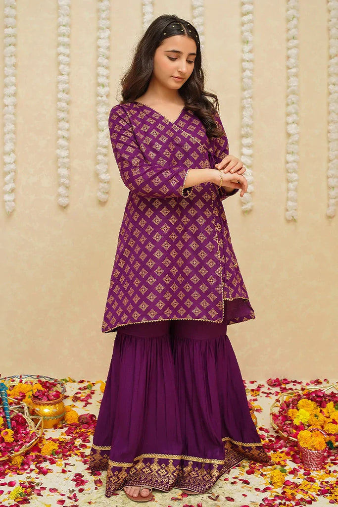 Rawsilk 3 Piece Purple Suit | 9005