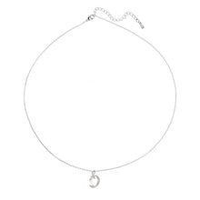 Load image into Gallery viewer, AGN0013 - Silver Plated Crystal Heart Pearl Necklace