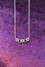 Load image into Gallery viewer, AGN0015 - Sparkling Silver Plated  Hearts Necklace