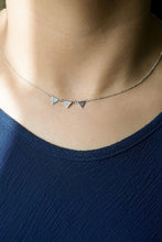 Load image into Gallery viewer, AGN0020 - Sparkling Silver Plated Triangle Necklace