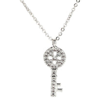 Load image into Gallery viewer, AGN0022 - Sparkling Silver Plated Key Necklace