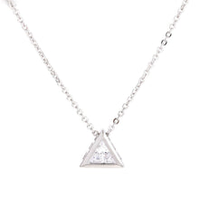 Load image into Gallery viewer, AGN0032 - Sparkling Silver Plated Triangle Necklace