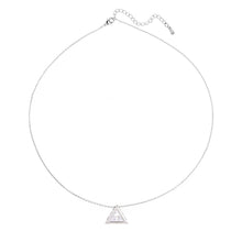 Load image into Gallery viewer, AGN0032 - Sparkling Silver Plated Triangle Necklace