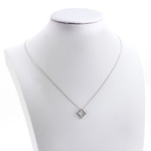 Load image into Gallery viewer, AGN0040 - Silver Sparkling Crystal Square Necklace