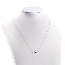 Load image into Gallery viewer, AGN0045 - Silver Crystal Pearl Circle &amp; Arrow Necklace