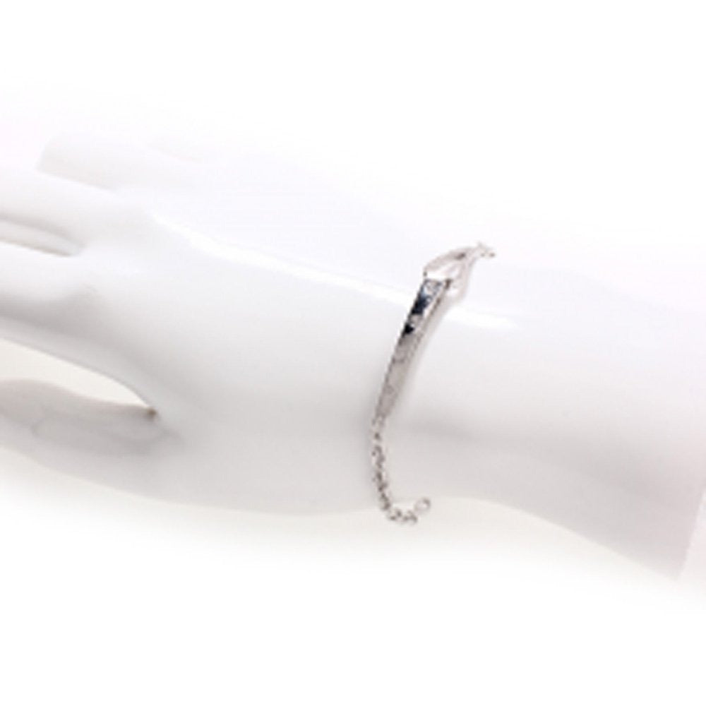 925 Sterling Silver -  Silver Sparkling Bracelet -AGB0066