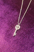 Load image into Gallery viewer, AGN0022 - Sparkling Silver Plated Key Necklace