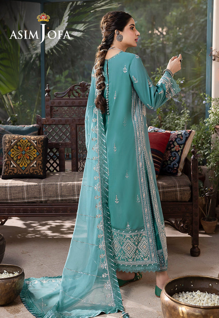 AJSW-28 EMBROIDERED LAWN SILK 3 PCS