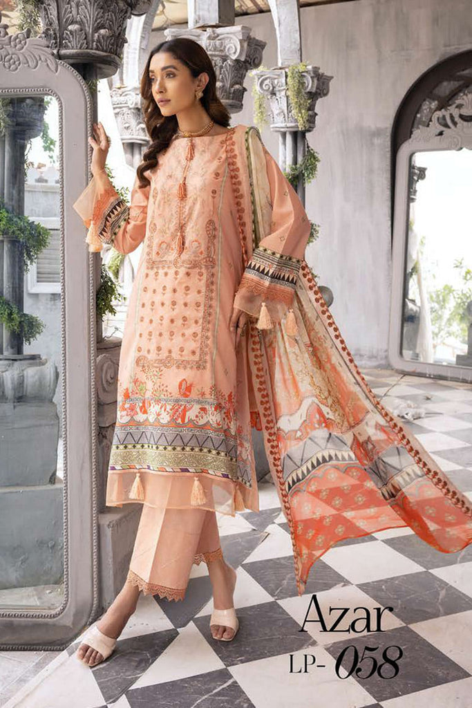 Lala - LP 058 Celebre Embroidered Lawn Collection