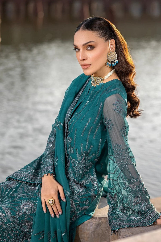 Flossie - 06 COLD LIGHT Safeera Embroidered Chiffon Collection Vol 13