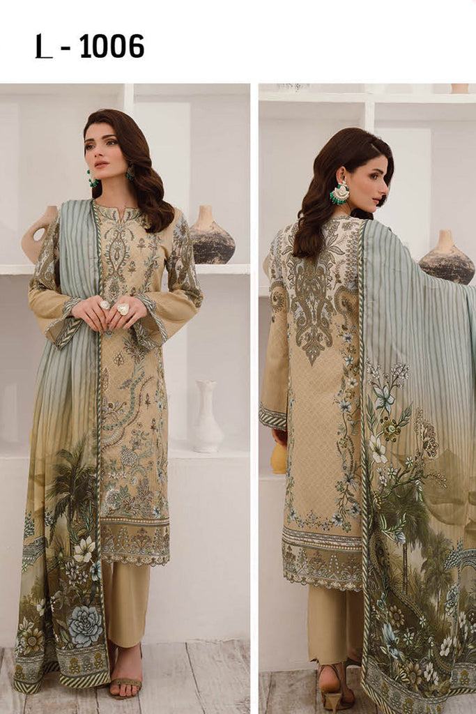 Ramsha - L 1006 Mashaal Embroidered Lawn Collection Vol 10