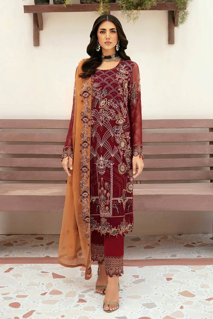 Ramsha - F 2612 Embroidered Chiffon Collection Vol 26