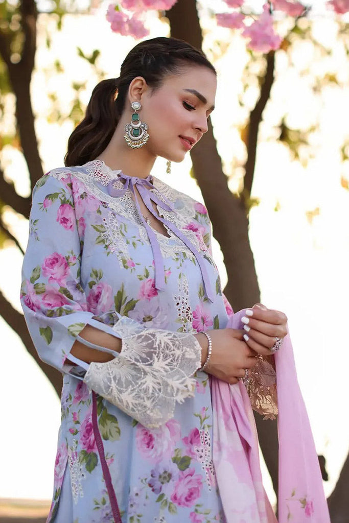 Elaf - ECK-04A OCEAN BLOSSOMS Print Chikankari Collection Vol 2